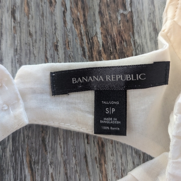 Bananan Republic Ramie Open Back Dress Cream Women's Small Tall - Picture 5 of 10